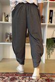 The Sunday Morning 7/8 Twist Pant Dark Grey Melange